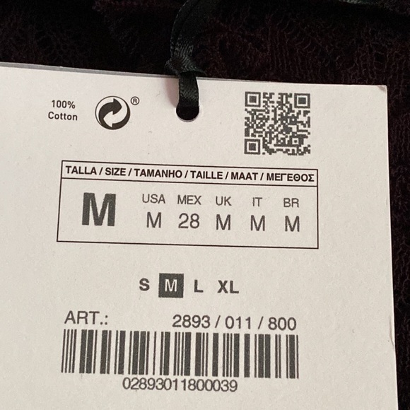 NWT. Zara Limited Edition Black Pointed Pointelle Midi Skirt. - Picture 7 of 9